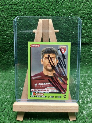FIGURINE FOOTBALLERS PANINI 2014/15 TURIN BENASSI AUTOGRAPHED 2015 SIGNED