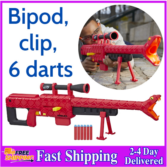 Nerf Roblox Zombie Attack: Viper Strike Dart Blaster With Scope, Code to  Redeem Exclusive Virtual Item, 6-Dart Clip, 6 Nerf Elite Darts, Bipod, Roblox  Toys for Boys & Girls 8 Years Old