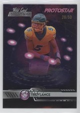 2021 Wild Card Alumination Protostar Pink 28/50 Trey Lance #PS-6 Rookie RC 1u6. rookie card picture