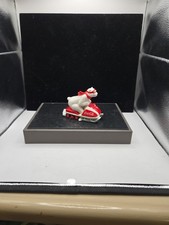 Coca Cola 1995 Vintage Polar Bear On Snow Mobile Figurine (X-36)
