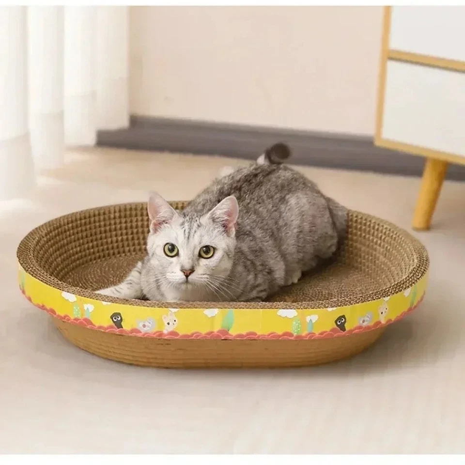 Cat Scratcher Bowl Creative Bowl Shape Cardboard Cat Scratching Lounge Bed - Image 2 of 4