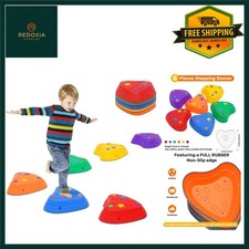 Kids Balance Stepping Stones Obstacle Course Play Set 6-Piece Non-Slip