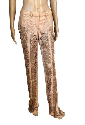 Roberto Cavalli S/S 2013 Runway Fringe Cutout Leather Pants | eBay