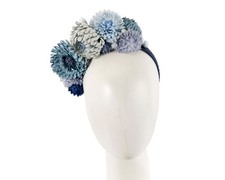 Multi-tone Blue spring racing flower fascinator Max Alexander 100 AU Seller