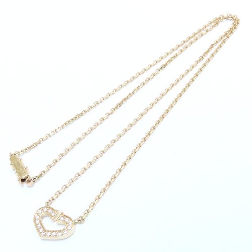 CARTIER B7008200 C heart 18K Yellow Gold Necklace Diamond /294072 - Picture 3 of 9