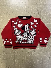 Vintage 1990s Kids Size 5/6 Disney 101 Dalmatian Cartoon sweater