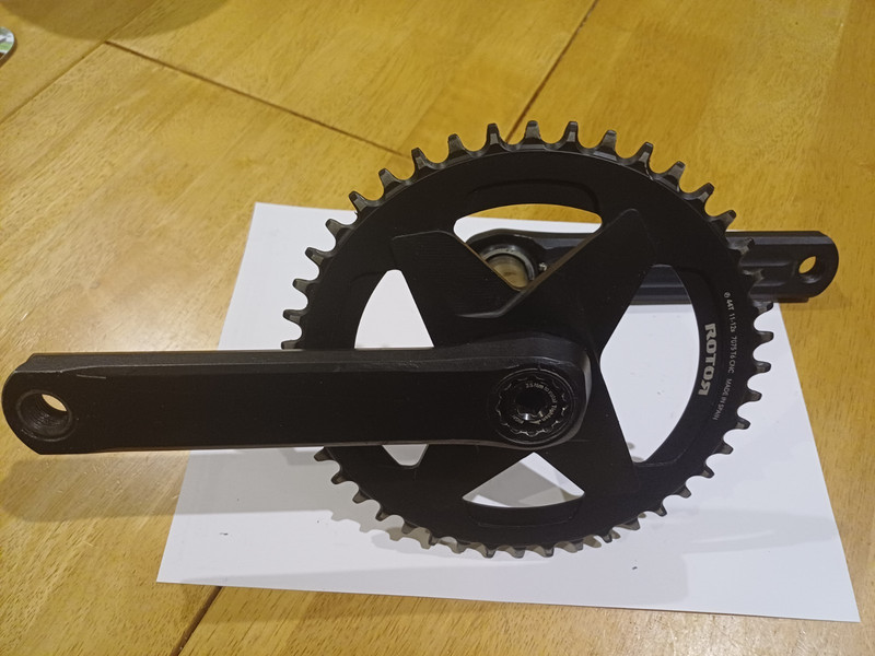 Rotor Aldhu 165mm Chainset 24mm axle 44t Direct Mount - Gravel-Road 11/12 Speed