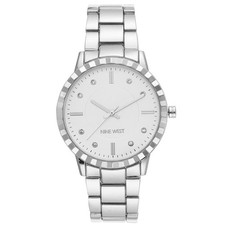 Women's NW/2283SVSV Crystal Accented Silver-Tone Bracelet Watch