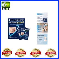 30 Count Lid Scrub Eyelid Wipes – Gentle, Organic Cleanser for Sensitive Eyes