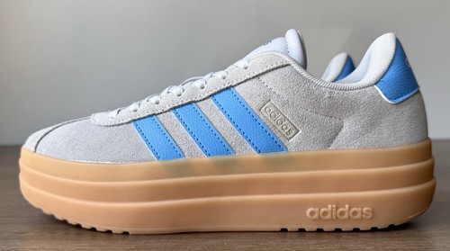 Adidas Womens VL Court Bold Lace Up Platform Gum Sole Size 8 - No Insoles - Picture 3 of 10