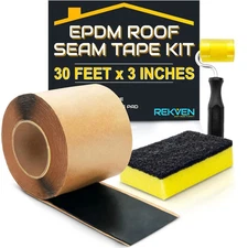 EPDM Rubber Roofing Seam Tape Kit - 30 Feet X 3 Inch - Double Sided Butyl Tape –