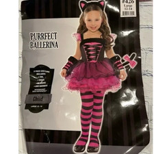 Children's Purrfect Cat Ballerina Costume Size Large 12-14 