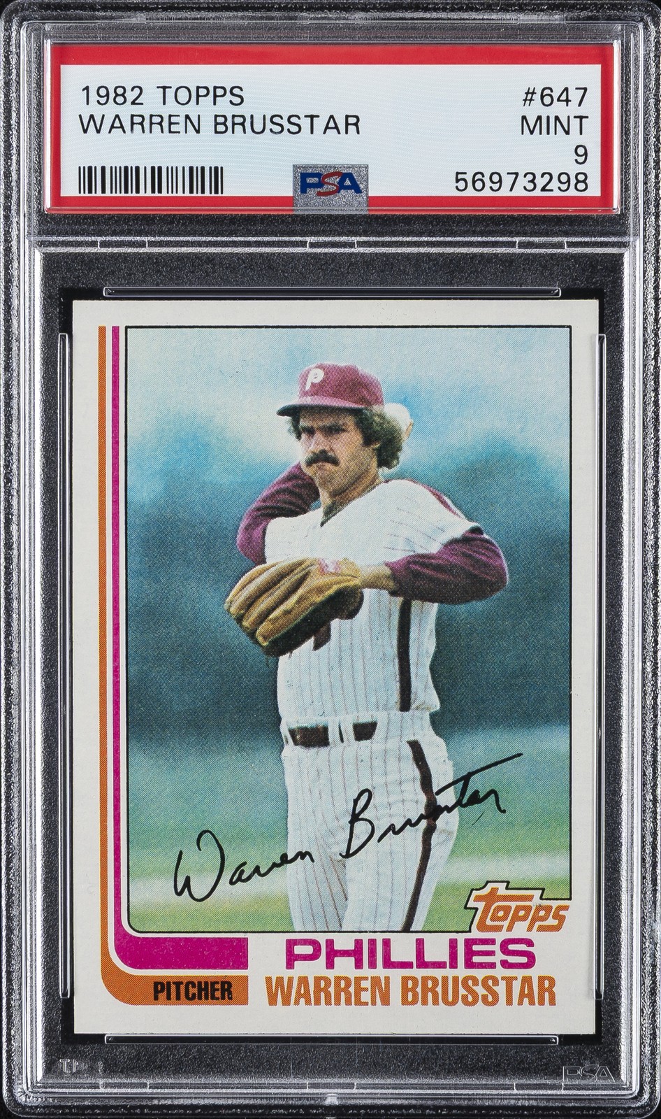 1982 TOPPS #647 WARREN BRUSSTAR PSA 9