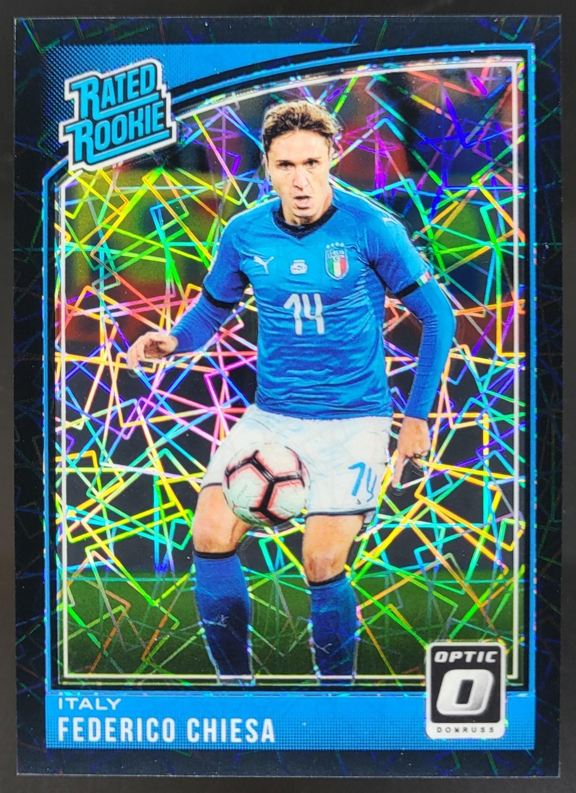 2018 Donruss Federico Chiesa Optic Black Velocity /25 RC Rated Rookie Italy MG3