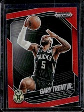 2024-25 Panini Prizm Black Gary Trent Jr. Red Prizm #/299 Bucks