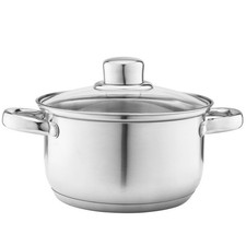 Topf mit Deckel, Edelstahl, Induktion, 2,6l, 18cm