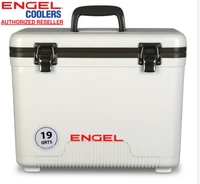 Engel Coolers 19 Qt Leak-Proof Airtight Hard Cooler Dry Box Lunchbox w/ Tray