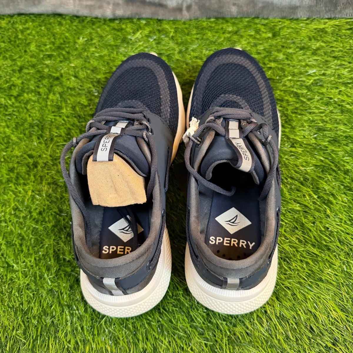 Sperry Seaas 3-Eye Boat Shoe Womens Size 7 Navy Mesh Nautical
