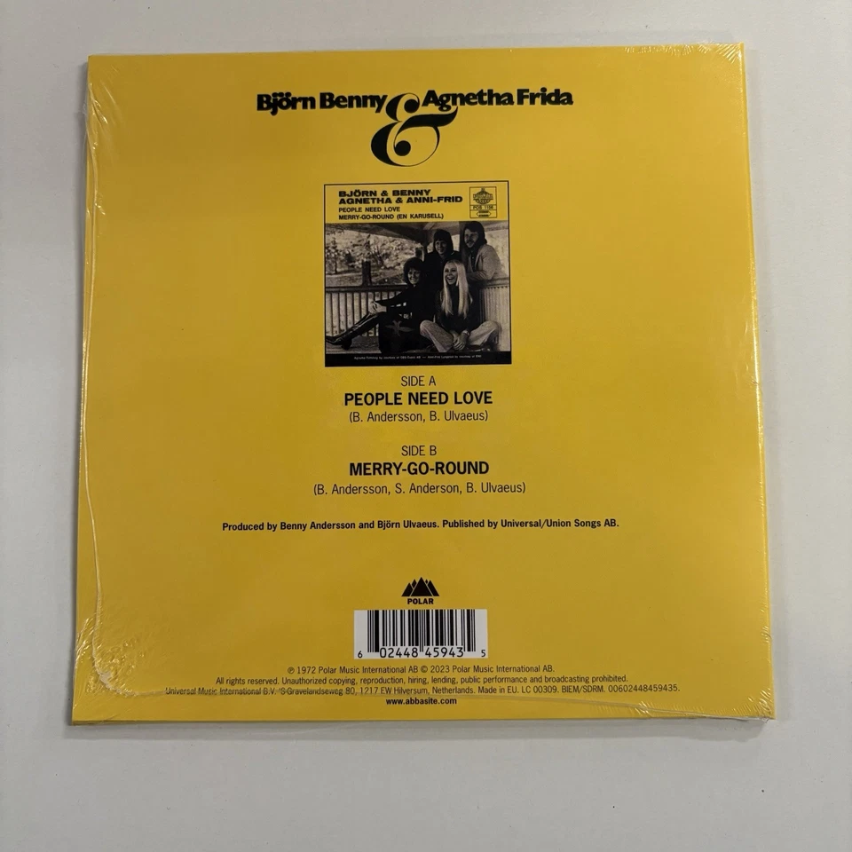 ABBA – People Need Love - UK Polar 7" Picture disc - 00602448459435 SEALED!! - Image 2 of 2
