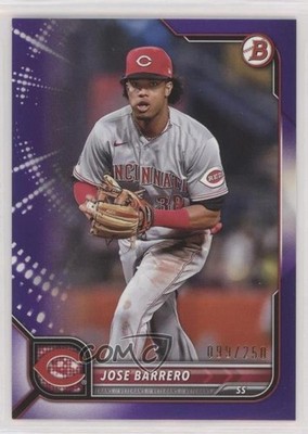 2022 Bowman Purple Border /250 Jose Garcia Jose Barrero #74 9pd