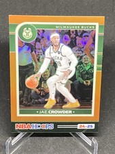 Jae Crowder 2024-25 Panini NBA Hoops #130 Premium Orange Prizm /199 Bucks