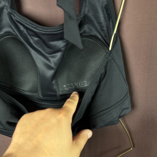 Costume da bagno bikini Lands' End donna L, L lungo collo quadrato reggicalze nero - Foto 7 di 9
