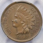 1909 1c Indian Head Cent - PCGS MS 63 BN