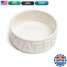 Park Life Designs Ceramic Dog and Cat Bowl, White, Small