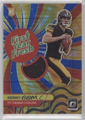 2022 Panini Donruss Optic Blue Hyper Prizm Kenny Pickett #FYF-KP Rookie RC 1pz3