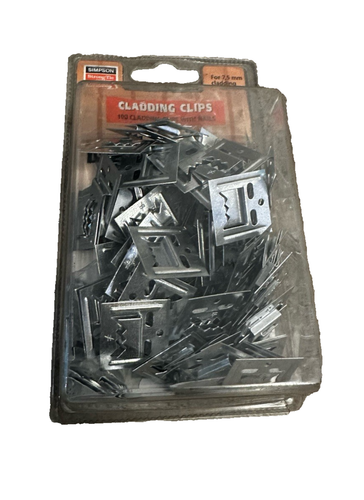 Tg Cladding Clips 100 Cladding Fixing Clips With Nails for 7.5mm Cladding Top-quality ...