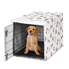 Sweet Jojo Designs 36" Dog Crate Cover - Bones  Paw Prints Pet Cage Kennel