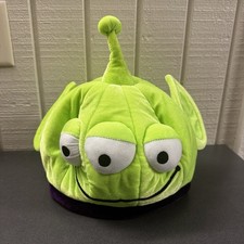Disney Parks Kids Youth Hat Toy Story Green Alien Head Plush Souvenir EUC