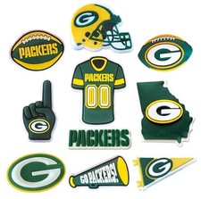 10pc GREEN BAY PACKERS Shoe Charms Charm NFL Football Helmet Jersey