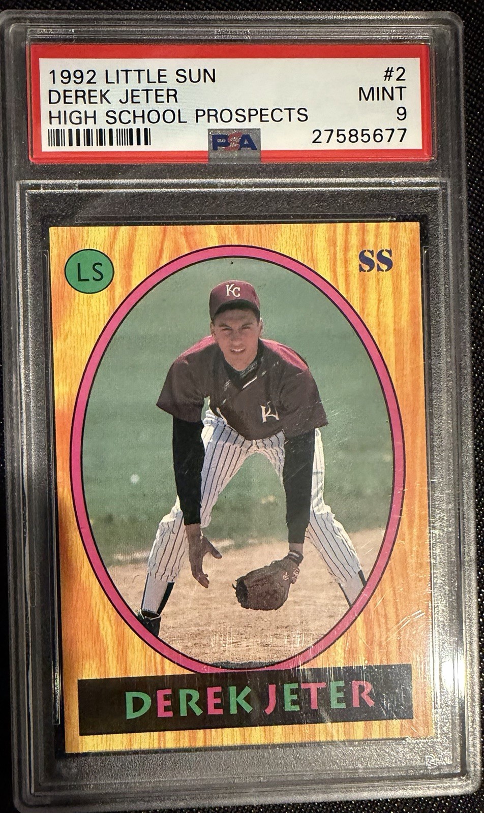 Little Sun 1992 High School Prospects Derek Jeter RC #2 Yankees - Rare PSA 9!