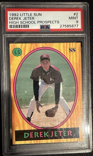 Little Sun 1992 High School Prospects Derek Jeter RC #2 Yankees - Rare PSA 9!