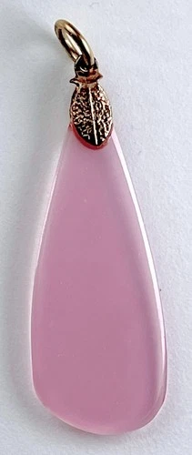 Vintage STEUBEN Rosaline Glass Pendant - Beautiful Translucent Pink!