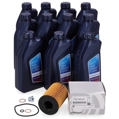 11x ORIGINAL BMW 5W-30 Motoröl + Ölfilter 50i 60i M5 M6 M8 X5M X6M XM N63 S63