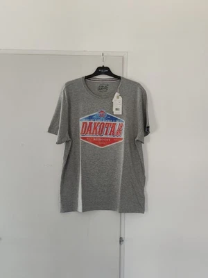 T-shirt homme gris Ritchie Jeans 3XL imprimé Dakota coton polyester neuf style c - Photo 1/4
