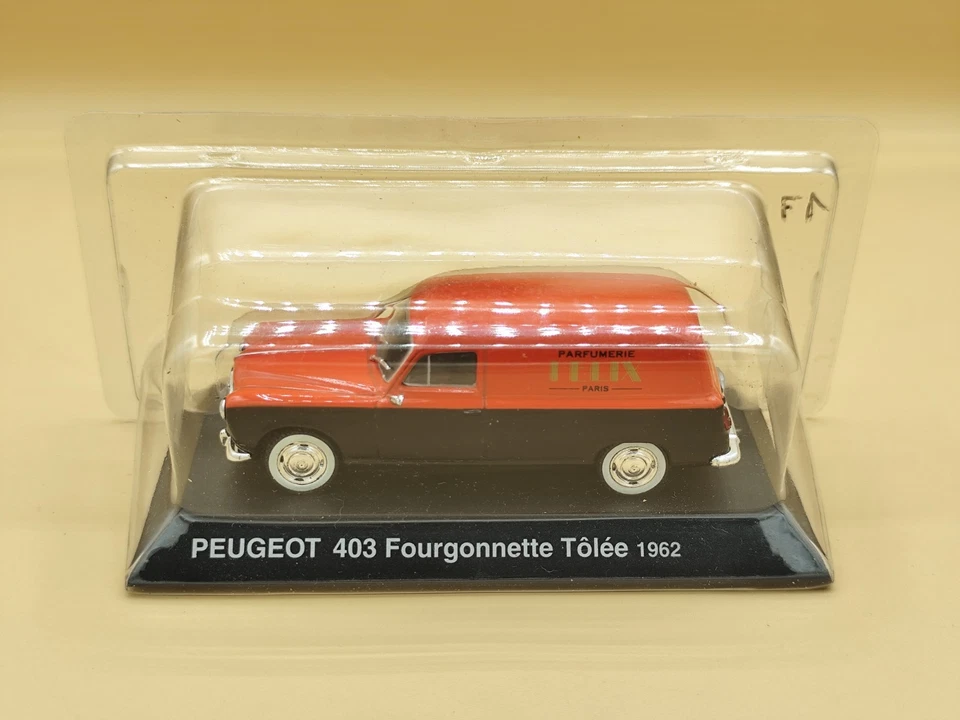 1/43 Peugeot 403 Fourgonnette Tôlée Noir & Rouge 1962 Norev - Photo 3/3