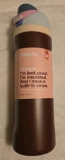 Owala FreeSip Stainless Steel Water Bottle / 24oz / Color: Cranberry Parade
