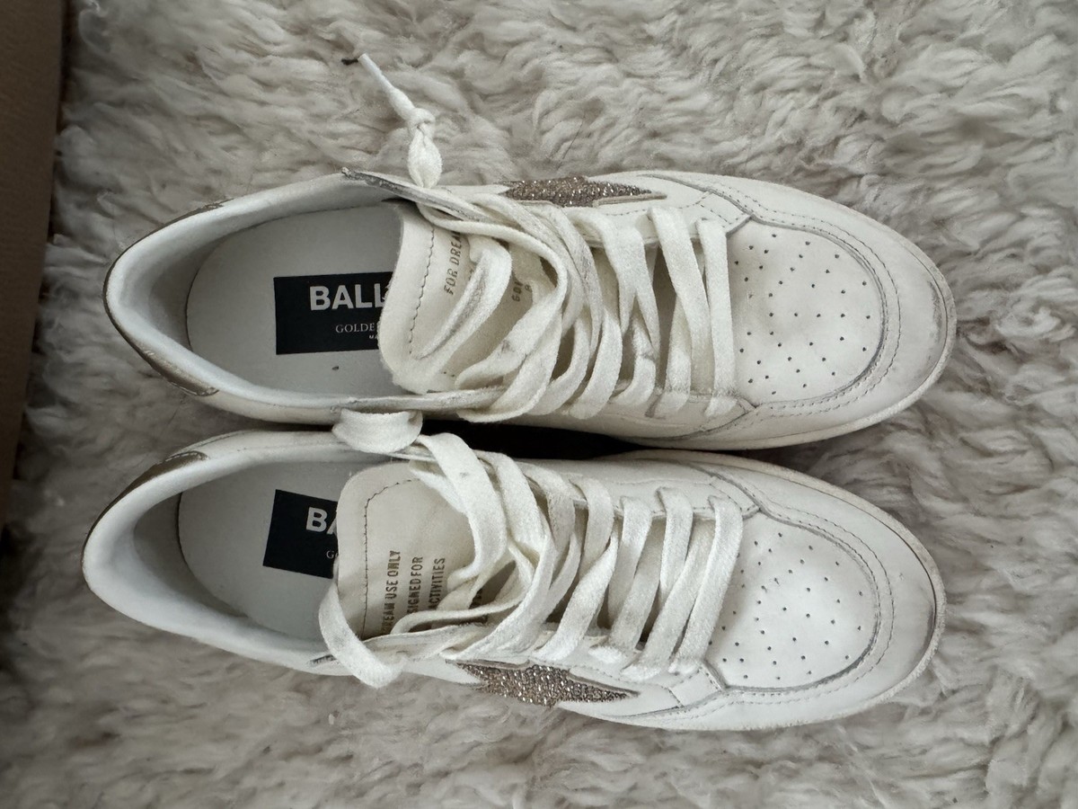 Golden Goose Ball Star Sneakers Gold Swarovski Crystal Women EU 38