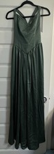 Barbie x Azazie Green Maxi Dress Lace-Up Back