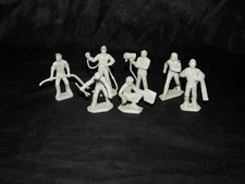 Lot 7 Vintage Marx Cape Canaveral Play Set Gray Toy Soldiers Ground Crew Workers