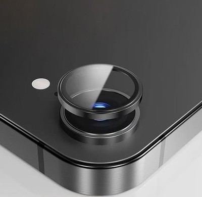 For Apple iPhone 17E Only  Camera Lens Protector Individual Metal Ring (Black)