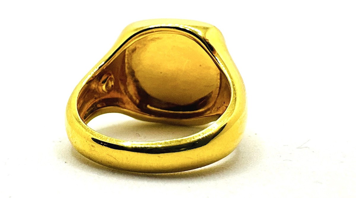 Sif Jakobs 925 Silver Gold Tone Ring Size 52 Elegant Vintage Jewelry View 4