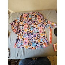 Anne Cole Womens Floral Swim Cover-Up Dress Bell Sleeve Multi Color XS/S New