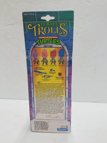 Vintage TMNT Trolls Raph Troll Figure Playmates 1992 New In Box MOC Purple Acces - Picture 12 of 19