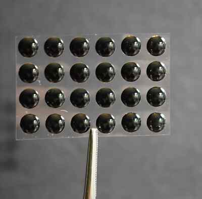 24 SOLID BLACK   3D Soft Molded 3/16''  5mm  Eyes Fly Tying Lures