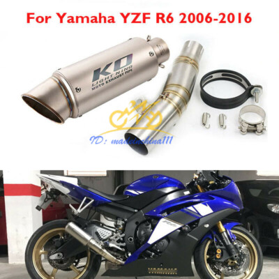 Motorcycle Exhaust Tip Escape Connection Link Pipe for Yamaha YZF R6 2006-2016