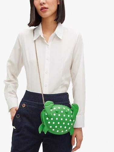 KATE SPADE SHELLY CRAB CROSSBODY CLUTCH W/DUSTBAG PXR00372 NWT $328 - Afbeelding 1 van 5